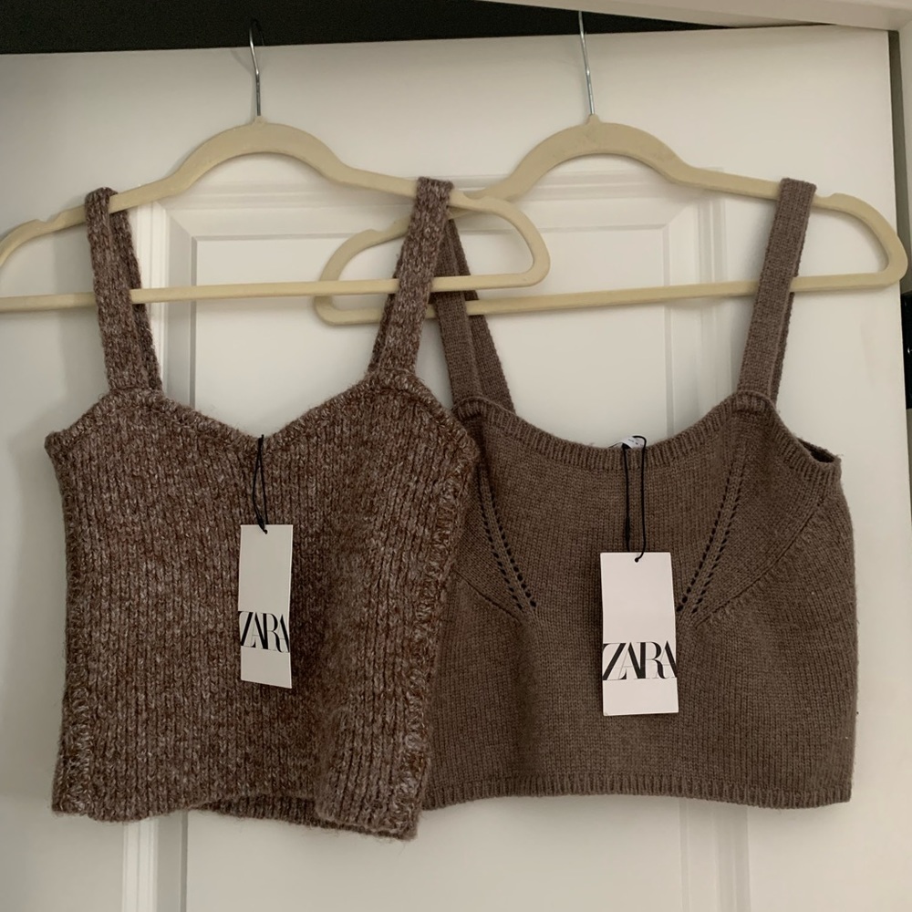 ZARA Set of 2 Wool Crop Tops